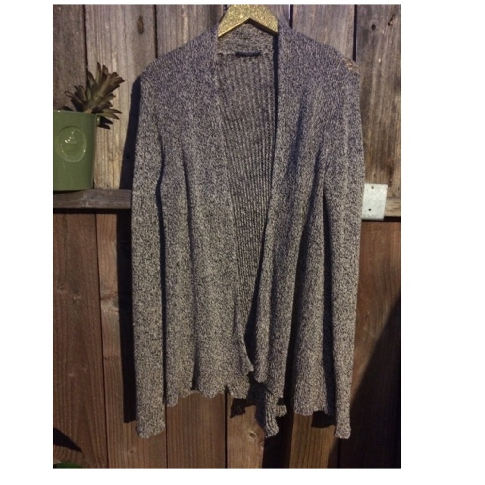 EILEEN FISHER PETITE  FLUTTER CARDIGAN  Linen/Wool